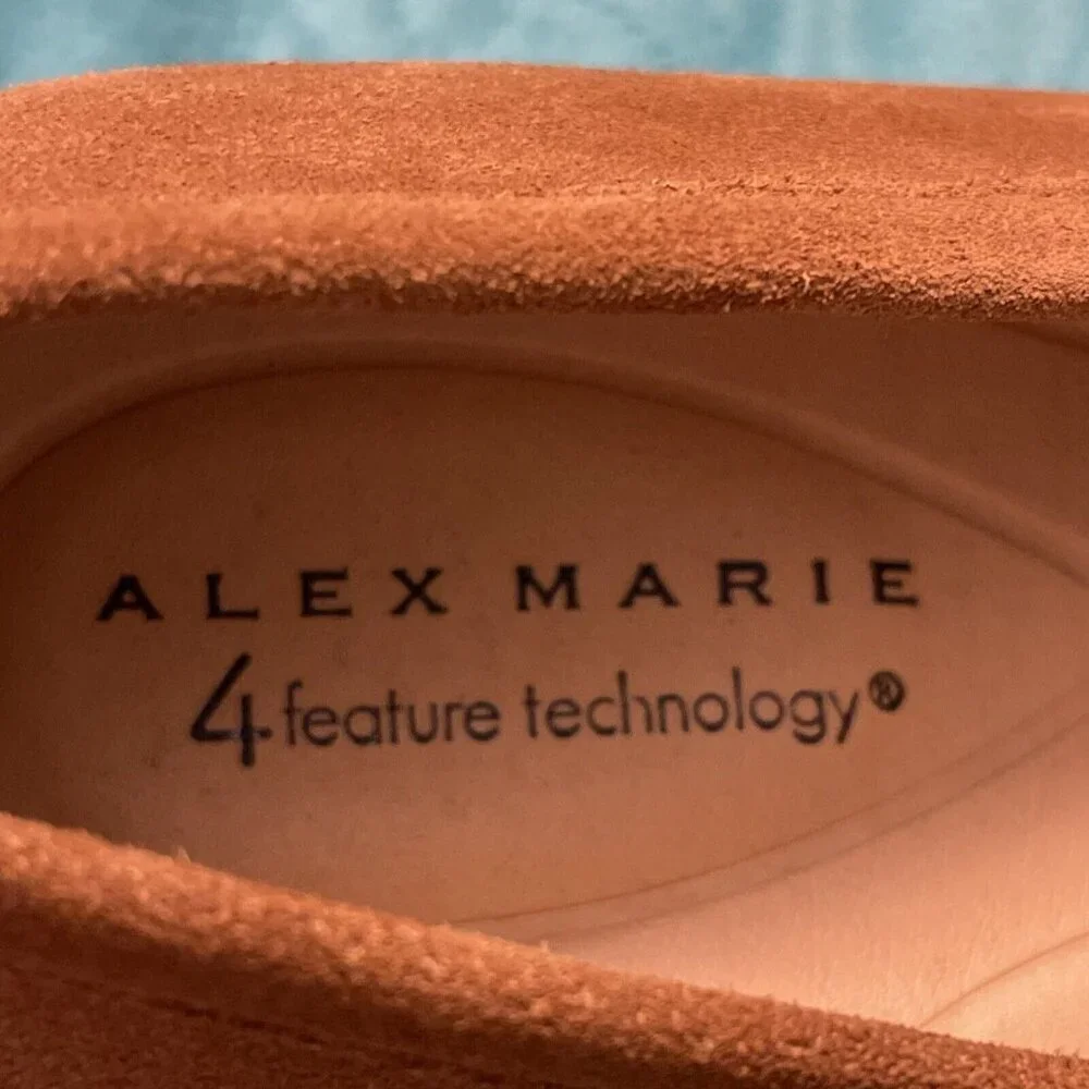 Alex Marie Women's Farin Loafer Pilgrim Heels , Shoes Brown Leather Suede Sz 8.5 - Picture 14 of 16